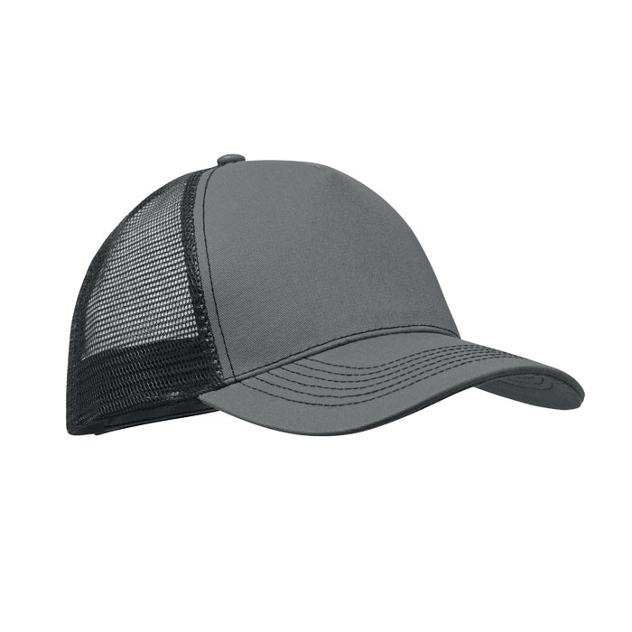 Casquette trucker promotionnelle 5 pans 250 gr/m² Blist gris pierre